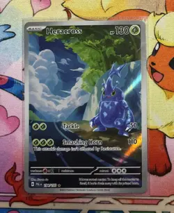 Pokemon TCG Heracross 194/193 Paldea Evolved Rare Card Illustration NM Condition - Image 1
