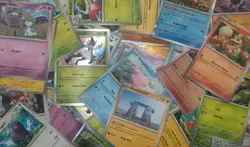 POKEMON Cards 100 card lot - NO DUPLICATES, NO ENERGIES! Includes rares! - Image 1