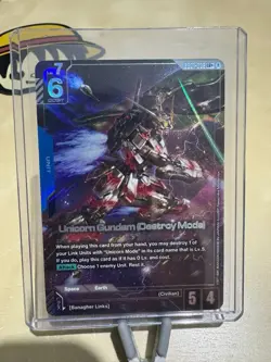 Gundam Card Game Newtype Rising Unicorn Gundam GD01-002 LR+ Holo Foil x1 - Image 1