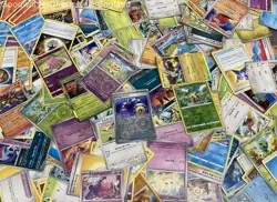 2LB Lot of Mixed Pokemon Cards TCG CCG in Metal Box Includes Holographic JPN Etc - Image 2