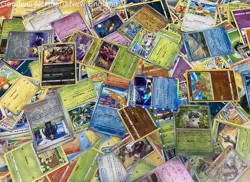 2LB Lot of Mixed Pokemon Cards TCG CCG in Metal Box Includes Holographic JPN Etc - Image 3