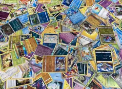 2LB Lot of Mixed Pokemon Cards TCG CCG in Metal Box Includes Holographic JPN Etc - Image 4