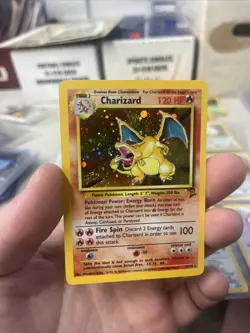 Pokemon TCG Charizard Base Set 2 Holo Rare Card 4/130 WOTC NM/LP SWIRL - Image 1