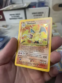 Pokemon TCG Charizard Base Set 2 Holo Rare Card 4/130 WOTC NM/LP SWIRL - Image 2