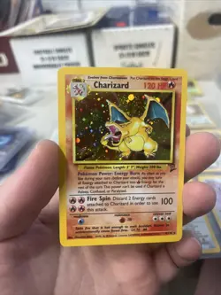 Pokemon TCG Charizard Base Set 2 Holo Rare Card 4/130 WOTC NM/LP SWIRL - Image 3