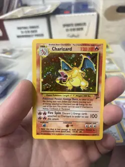 Pokemon TCG Charizard Base Set 2 Holo Rare Card 4/130 WOTC NM/LP SWIRL - Image 4