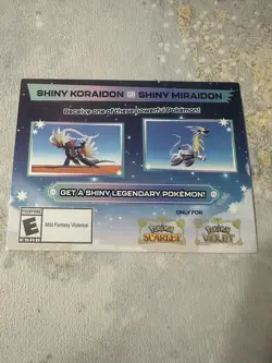 Shiny Koraidon & Miraidon Pokemon Scarlet Violet Code Card - Gamestop - Image 1