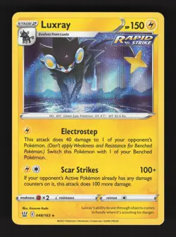 2021 Pokemon Card Luxray Reverse Holo Rare #048/163 Battle Styles - Image 1