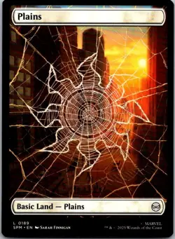 Plains () L Basic Land - Plains Marvel's Spider-Man 189 Near Mint - Image 1