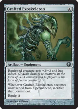 [1x] Grafted Exoskeleton Slight Play, English Scars of Mirrodin MTG Magic - Image 1