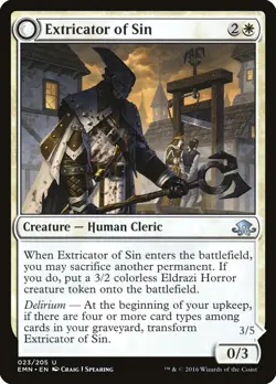 Extricator of Sin // Extricator of Flesh (023) Eldritch Moon EMN MTG Magic - Image 1