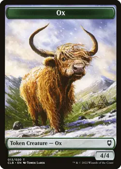 Ox Token (013) Battle for Baldur's Gate CLB MTG Magic - Image 1