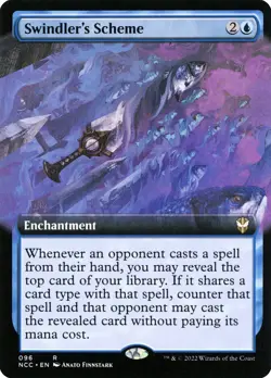 Swindler's Scheme Foil (096) Extended Art New Capenna Commander NCC MTG Magic - Image 1