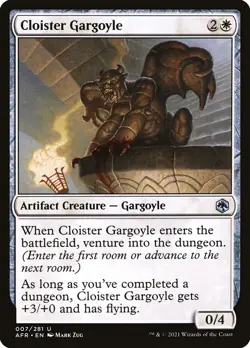 Cloister Gargoyle Foil (007) Adventures in the Forgotten Realms AFR MTG Magic - Image 1