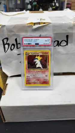 2000 TYPHLOSION HOLO RARE NEO GENESIS POKEMON TCG PSA 8 NEAR MINT-MINT #18/111 - Image 1