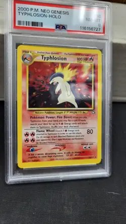 2000 TYPHLOSION HOLO RARE NEO GENESIS POKEMON TCG PSA 8 NEAR MINT-MINT #18/111 - Image 4