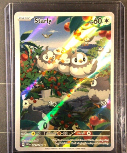 Pokemon TCG Starly Scarlet & Violet Base Set 221/198 Holo Illustration Rare NM🔥 - Image 1