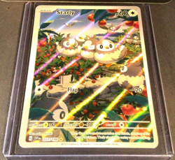 Pokemon TCG Starly Scarlet & Violet Base Set 221/198 Holo Illustration Rare NM🔥 - Image 3