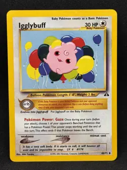 Igglybuff 40/75 Neo Discovery Unlimited Edition Regular - 1995 Pokemon - Image 1