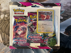 Pokemon "Fusion Strike" Sealed Booster 3-Pack X1 - Image 1