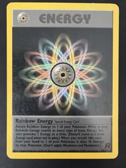 Pokemon Vintage Team Rocket Rainbow Energy Non Holo Rare - Image 1