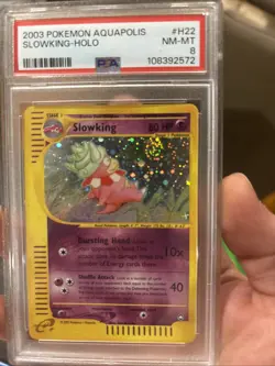 PSA 8 NM-MT SWIRL 2003 Aquapolis Slowking Holo Foil H22/H32 Pokemon WOTC - Image 3