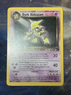 Dark Alakazam 18/82 Team Rocket Rare 2000 WotC Pokemon VLP - Image 5