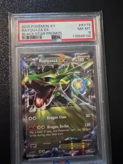 Rayquaza EX XY73 Black Star Promo PSA 8 NM 2015 Pokemon - Image 1