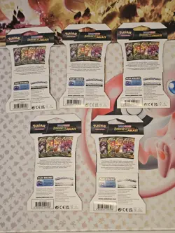 5 NEW/SEALED Pokemon TCG Sword & Shield Darkness Ablaze Sleeved Booster Packs - Image 2