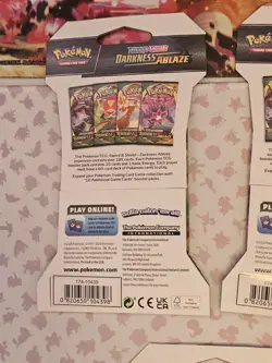 5 NEW/SEALED Pokemon TCG Sword & Shield Darkness Ablaze Sleeved Booster Packs - Image 3