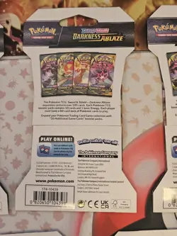5 NEW/SEALED Pokemon TCG Sword & Shield Darkness Ablaze Sleeved Booster Packs - Image 4