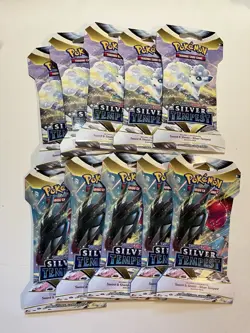 Pokemon Sword & Shield Silver Tempest Sealed Booster Packs (x10) - Image 1