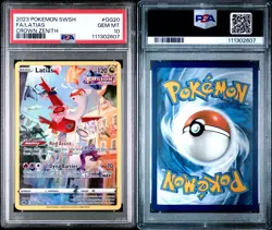 2023 POKEMON SWORD AND SHIELD CROWN ZENITH #GG20 FA/LATIAS PSA 10 - Image 3