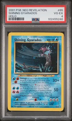 2001 POKEMON NEO REVELATION #65 SHINING GYARADOS-HOLO PSA 4 - Image 1