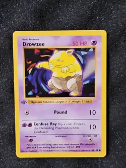 Drowzee - 49/102 - Base Set - 1st Edition - Pokemon - Image 1