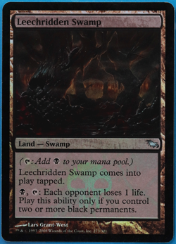 Leechridden Swamp FOIL Shadowmoor NM Land Uncommon CARD (502214) ABUGames - Image 1