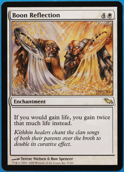 Boon Reflection Shadowmoor NM White Rare MAGIC MTG CARD (ID# 503894) ABUGames - Image 1