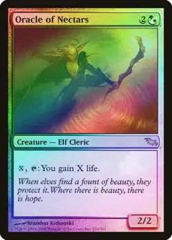 Oracle of Nectars FOIL Shadowmoor NM White Green Rare MAGIC MTG CARD ABUGames - Image 1