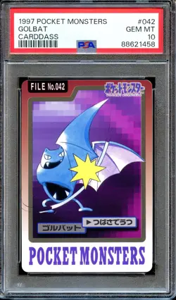 PSA 10 Golbat #042 Bandai Carddass 1997 Japanese Pokemon Card GEM MINT - Image 1