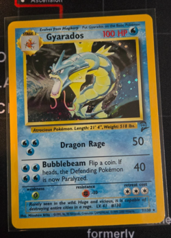 2000 Pokemon GYARADOS Base Set 2 HOLO RARE Card 7/130 WOTC 2nd Edition - Image 1