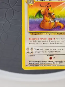 Dragonite Pokemon Card Non-Holo Rare Fossil Set #19/62 Excellent Condition - Image 5