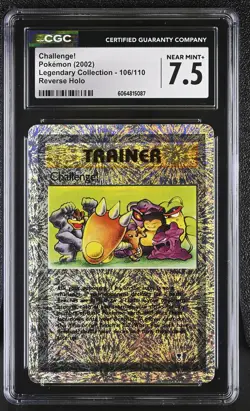 CGC 7.5 Challenge! Legendary Collection 106/110 Reverse Holo Pokemon Card - Image 1
