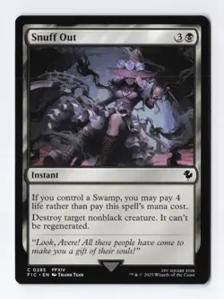 Snuff Out Normal C Final Fantasy MTG Magic the Gathering Card NM - Image 1