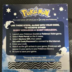 Shiny Koraidon & Miraidon Pokemon Scarlet Violet Code Card - Gamestop - Image 2