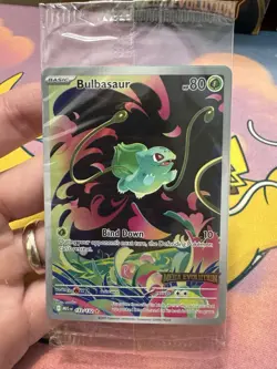 Bulbasaur 133/132 Mega Evolution Stamped Full Art Pokemon Card SEALED NM - Image 1