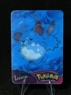 Azurill Marill Azumarill #21 2004 Pokemon Advanced Action Lenticular Card LP - Image 1