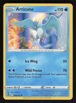 Pokemon SWSH12: Silver Tempest #36/195 Articuno Holo Foil Card TCCCX - Image 1