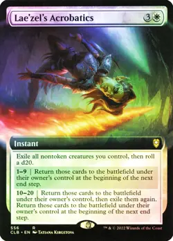 MTG FOIL Lae'zel's Acrobatics Extended Art - Commander Legends: Battle for - Image 1