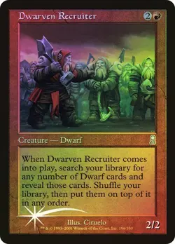 Odyssey MTG FOIL Dwarven Recruiter Magic - Image 1