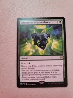 Inscription of Abundance Zendikar Rising Regular NM Free Shipping - Image 1